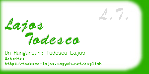 lajos todesco business card